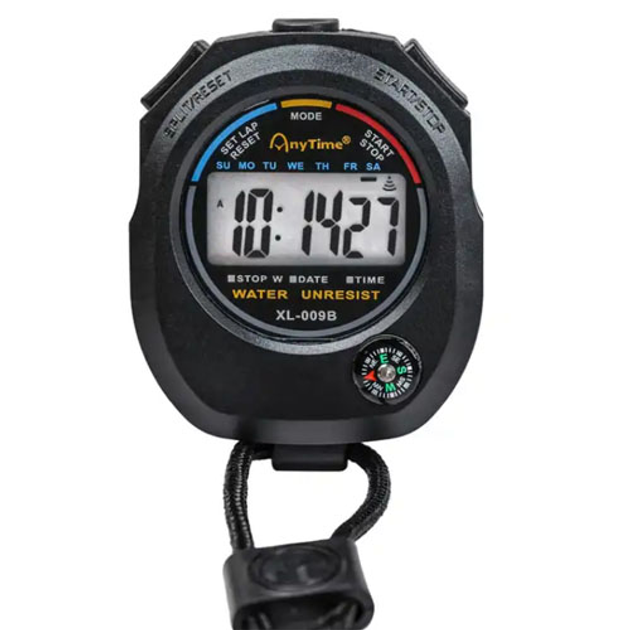 Секундомер AnyTime XL009 с компасом и будильником Black – фото, отзывы ...