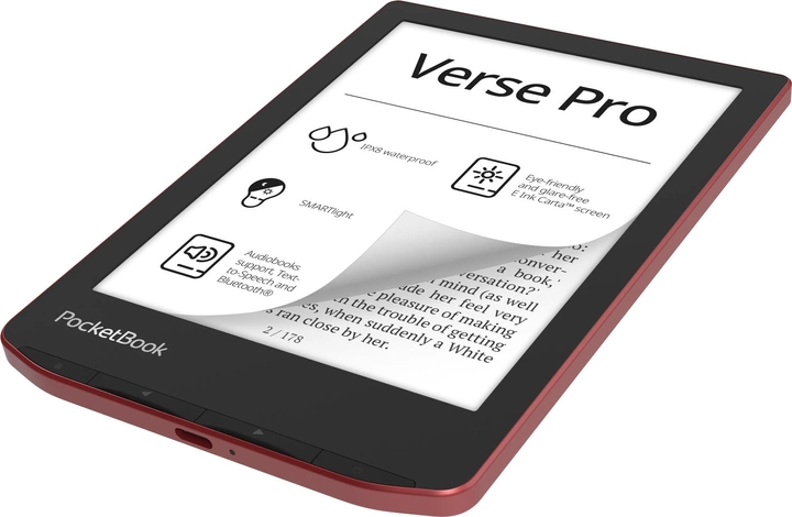 Електронна книга PocketBook 634 Verse Pro Passion Red (PB634-3-CIS) - Фото 2 Електронна книга PocketBook 634 Verse Pro Passion Red (PB634-3-CIS) - изображение 2