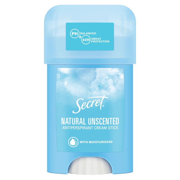 Кремовый антиперспирант-стик Secret Natural Unscented, 40 мл - Фото 1 Кремовый антиперспирант-стик Secret Natural Unscented, 40 мл - изображение 1