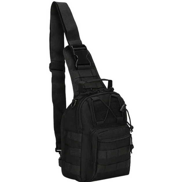 Чоловіча сумка Слінг 8л SR-570 Чорний 53 см х 22 см х 18 см - зображення 1