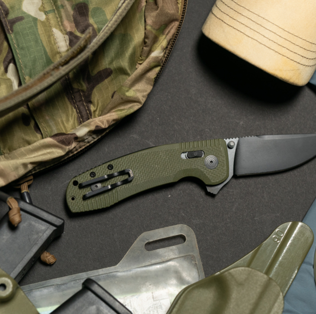Розкладний ніж SOG TAC XR, OD Green/Straight Edge (SOG 12-38-02--41) - зображення 8