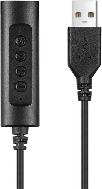 Kabel Sandberg USB Type A - 3.5 mm (mini-jack) 1.5 m Czarny (5705730134173) - obraz 1