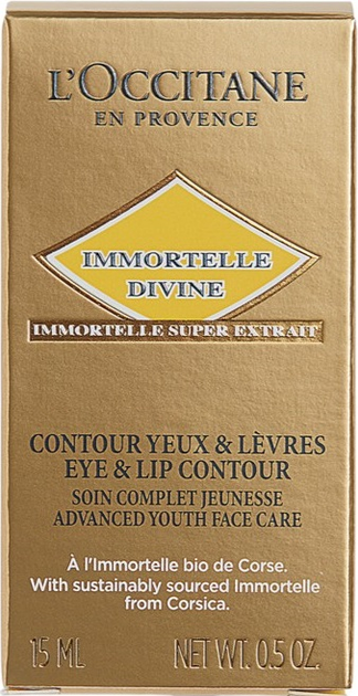Флюїд для шкіри навколо очей і губ L'Occitane Immortelle Divine Contour пом'якшуючий 15 мл (3253581688847) - зображення 4