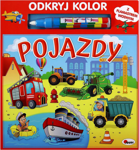 Kolorowanka wodna Morex Odkryj kolor Pojazdy (9788381810906) - obraz 1