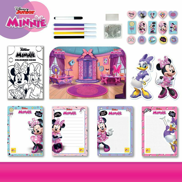 Набір для малювання Lisciani Drawing School Minnie Mouse з рюкзаком Рожевий (8008324092932) - зображення 2