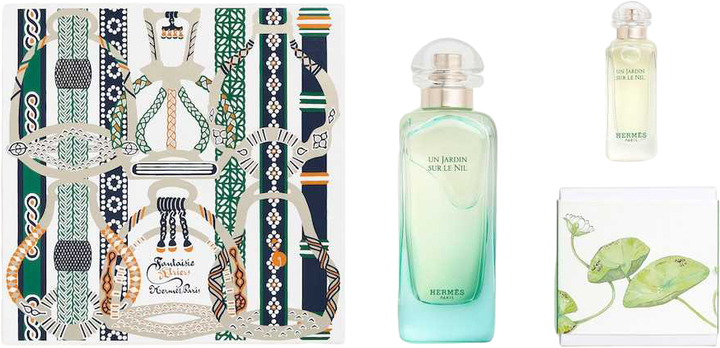 Zestaw unisex Hermes Un Jardin Sur Le Nil Woda toaletowa 100 ml + Miniaturka Woda toaletowa 7.5 ml + Mydło 50 g (3346130422860) - obraz 2