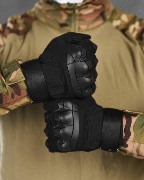 Тактичні рукавички повнопалі штурмові black ВТ6007 L - зображення 2