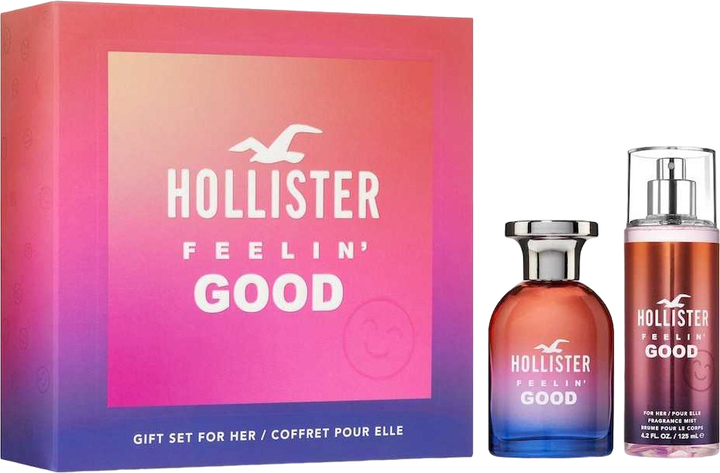 Набір для жінок Hollister Feelin' Good For Her Парфумована вода 50 мл + Спрей для тіла 125 мл (85715261854) - зображення 1