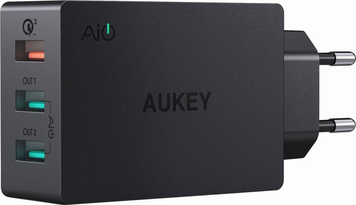 Мережевий зарядний пристрій Aukey PA-T14 3xUSB Quick Charge 3.0 7.8A 42W (601629298375) - зображення 1