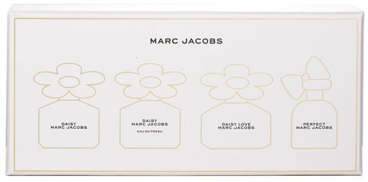 Набір мініатюр для жінок Marc Jacobs Парфумована вода 5 мл + Туалетна вода 4 мл + Туалетна вода 4 мл + Туалетна вода 4 мл (3616303465568) - зображення 1