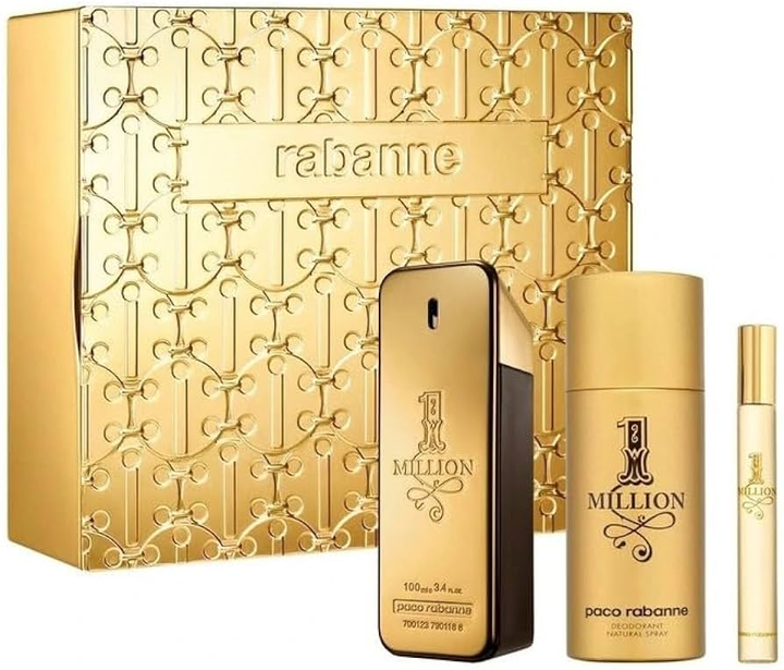 Zestaw męski Paco Rabanne 1 Million Woda toaletowa 100 ml + 10 ml + Dezodorant 150 ml (3349668628148 / 3349668623792) - obraz 1