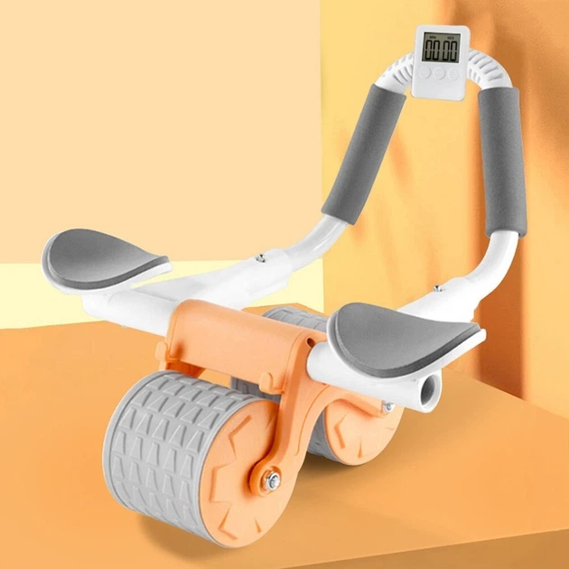Тренажёр для пресса Abs Wheel Roller роликовый фитнес инструмент с держателем смартфона и таймером - изображение 2