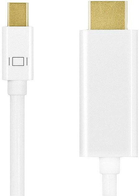Kabel LogiLink Mini DisplayPort - HDMI 4K 1 m White (4052792052244) - obraz 2
