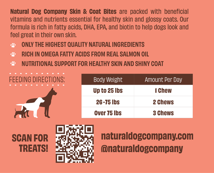 Витаминный комплекс для кожи и шерсти собак Skin&Coat Natural Dog Company 90шт в банке - изображение 2