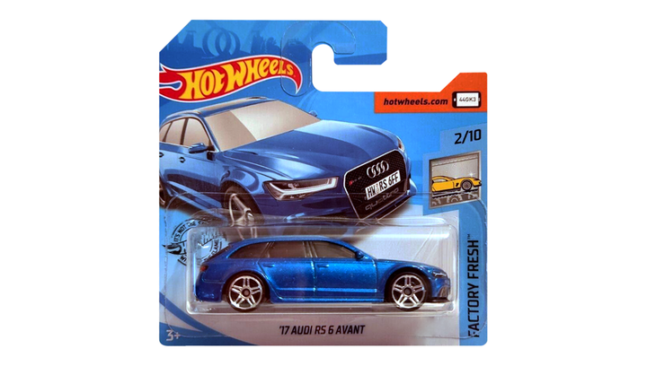 Машинка Базовая Hot Wheels '17 Audi RS 6 Avant Factory Fresh 1:64