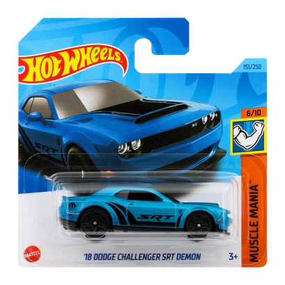 Машинка Базовая Hot Wheels '18 Dodge Challenger SRT Demon Muscle