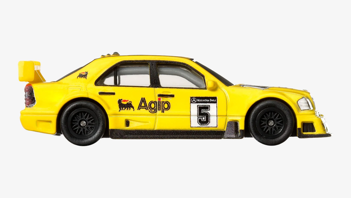 Машинка Premium Hot Wheels '94 AMG-Mercedes C-Class DTM Touring Car Race Day 1:64 HKC62 Yellow - изображение 5