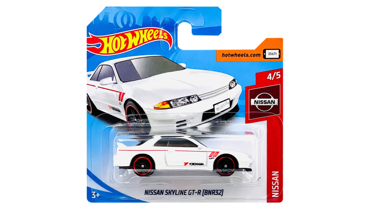 Машинка Базовая Hot Wheels Skyline GT-R (BNR32) Yokohama Nissan 1