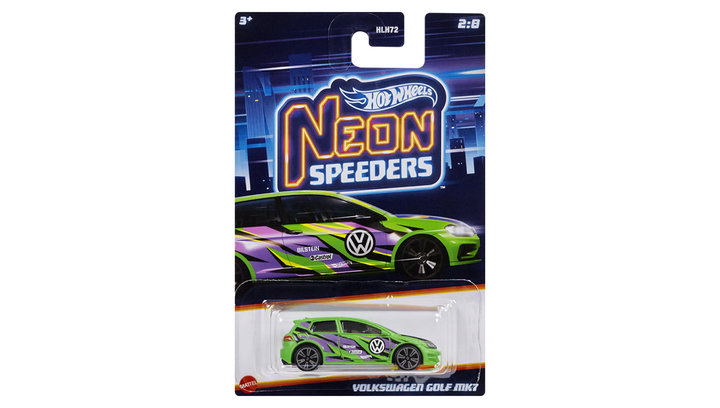 Тематична Машинка Hot Wheels Volkswagen Golf Mk7 Neon Speeders 1