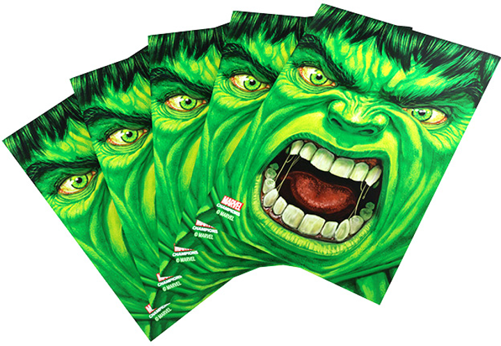 Koszulki na karty Gamegenic Marvel Champions Art Sleeves Hulk 66 mm x 91 mm 50 + 1 szt (4251715410509) - obraz 2