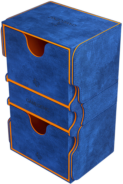 Pudełko na karty Gamegenic Stronghold 200+ XL Convertible Exclusive Line 7.5 x 10 x 6 cm Blue / Orange (4251715412930) - obraz 1