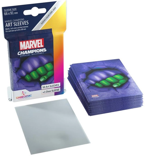 Koszulki na karty Gamegenic Marvel Champions Art Sleeves 66 x 91 mm She-Hulk 50 + 1 szt (4251715409602) - obraz 2
