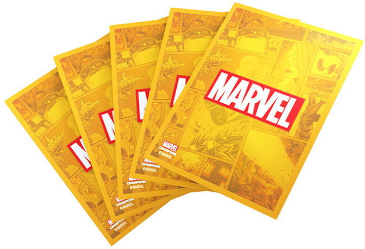 Карткові сорочки Gamegenic Marvel Champions Art Sleeves 66 x 91 мм Orange 50 + 1 шт (4251715409787) - зображення 2