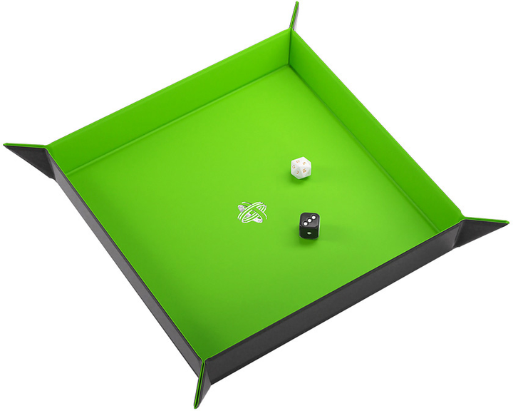 Килимок для гри в кості Gamegenic Magnetic Dice Tray квадратний Black / Green (4251715411056) - зображення 1