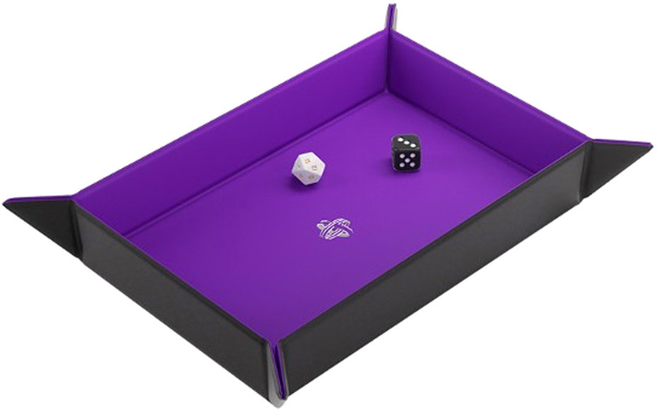 Килимок для гри в кості Gamegenic Magnetic Dice Tray прямокутний Black / Purple (4251715411100) - зображення 1