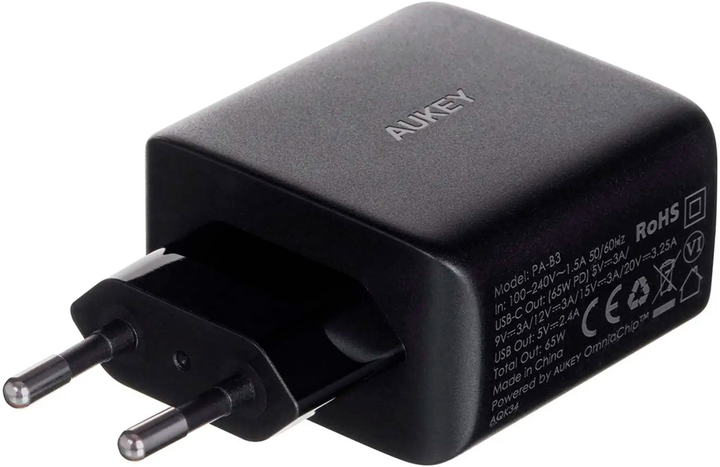 Зарядний пристрій AUKEY PA-B3 VoltApex Mix 65W Black - зображення 3