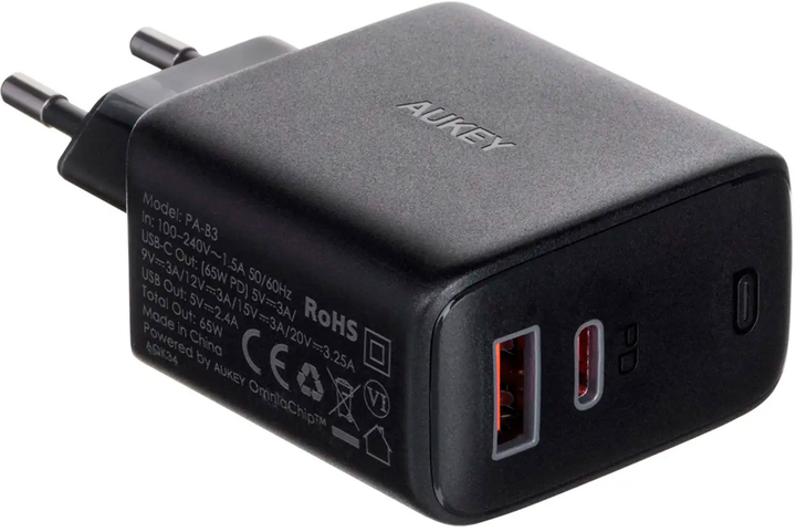 Зарядний пристрій AUKEY PA-B3 VoltApex Mix 65W Black - зображення 4