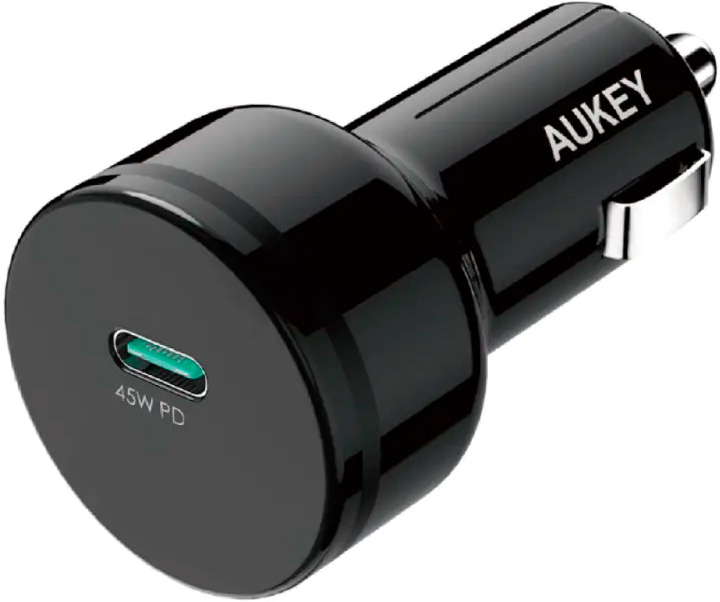 Автомобільний зарядний пристрій AUKEY CC-Y13 USB-C PD 45W Black - зображення 1