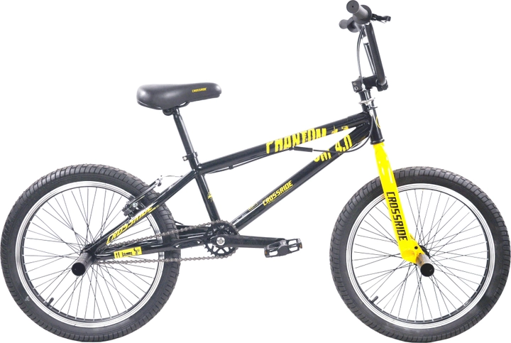 Акція на Велосипед Crossride Phantom BMX-FRS 20" 11" 2023 Чорно-жовтий (4015-Ж) + Велосипедні шкарпетки в подарунок від Rozetka
