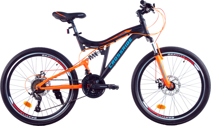 Акція на Велосипеди Crossride MTB-SUSP. ST "NITRO" 24" 17" Чорний (0212-1) від Rozetka