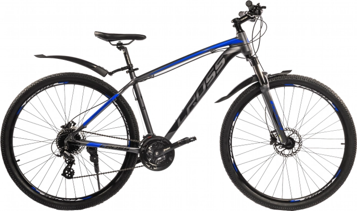 Акція на Велосипед Cross Egoist v1.0 29" 18" 2022 Gray-Blue (29СTA-004360) + Велосипедні шкарпетки в подарунок від Rozetka