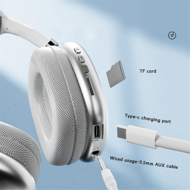 Бездротові Bluetooth-навушники SV Air Max P9 Pro з мікрофоном та шумопоглинанням (sv3771) - зображення 5