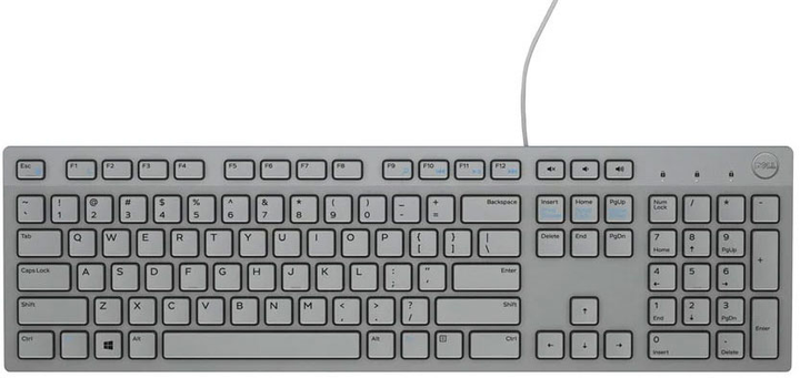 Klawiatura przewodowa Dell KB216 Multimedia USB Pan-Nordic Grey (580-ADGZ) - obraz 1