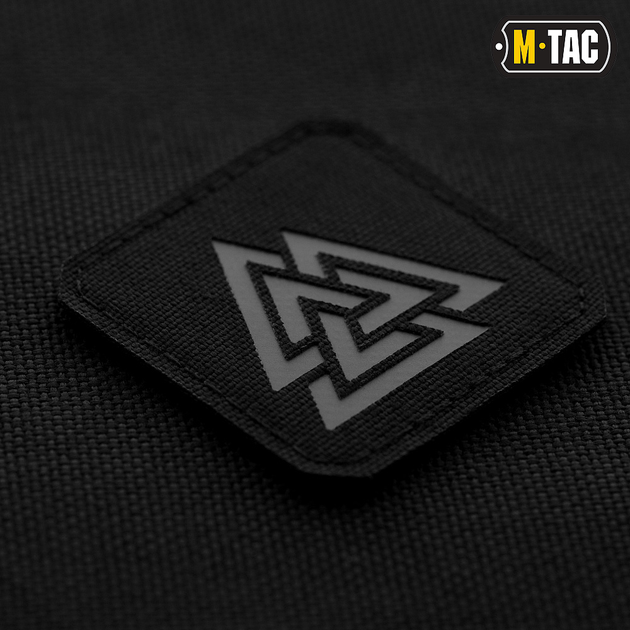Нашивка Валькнут M-Tac Laser Cut Black/Grey - зображення 2
