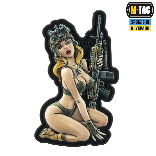 M-Tac нашивка Tactical girl №5 PVC Olive - зображення 1