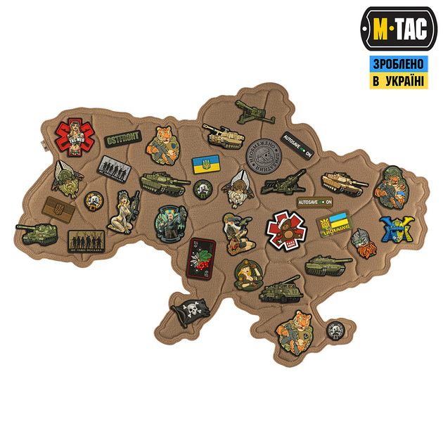 M-Tac панель для нашивок Карта України Coyote - зображення 1