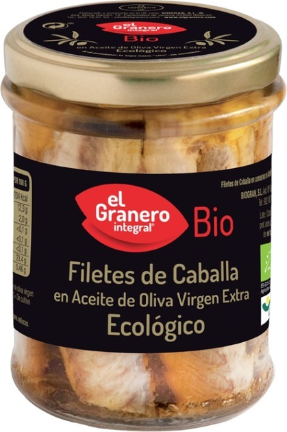 Filet z makreli El Granero Filetes De Caballa Bio 195 g (8422584054552) - obraz 1