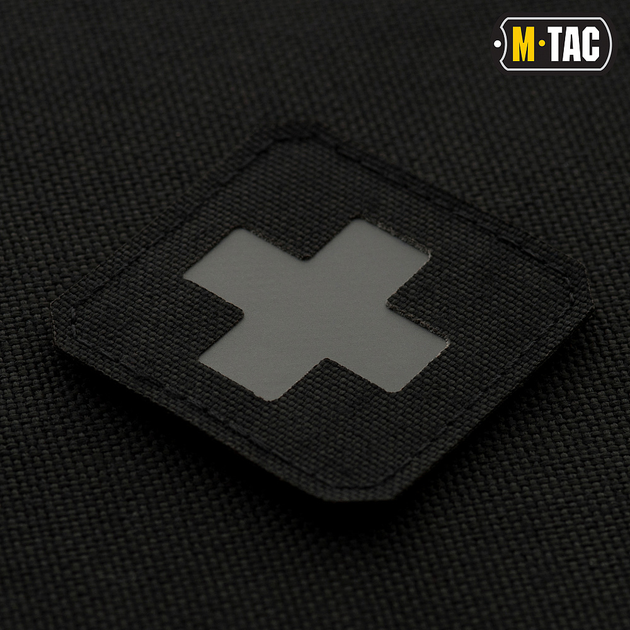Нашивка Medic M-Tac Laser Cut Cross Black/Grey - зображення 2
