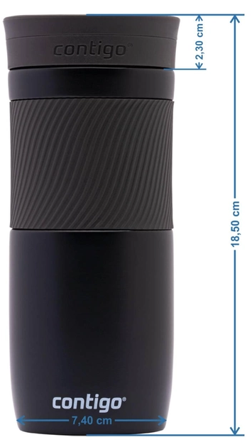 Kubek termiczny Contigo Byron szary 470 ml (2095560) - obraz 4