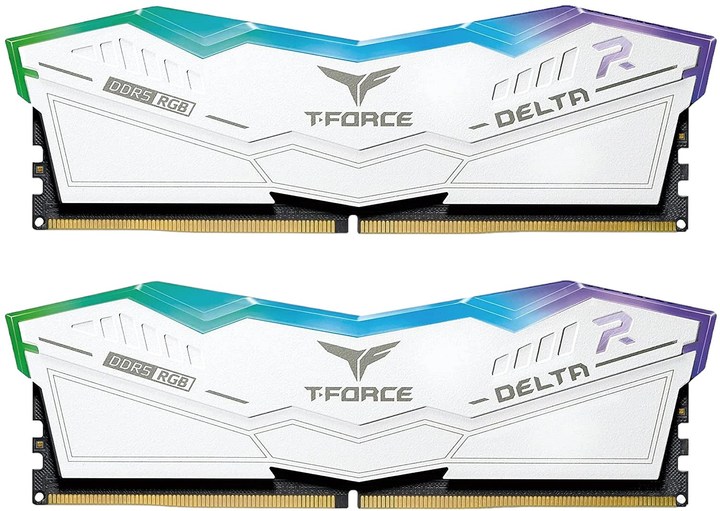 Pamięć Team Group DDR5-6400 32768MB PC5-51200 (Kit of 2x16384) T-Force Delta RGB White (FF4D532G6400HC40BDC01) - obraz 1