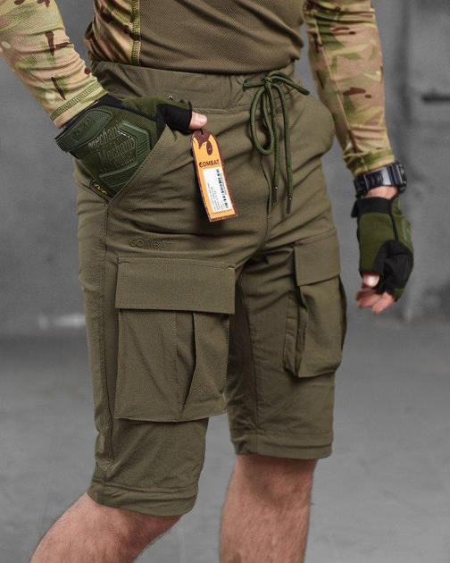 Тактичні штани/шорти combat олива ВТ1014 XL - зображення 2