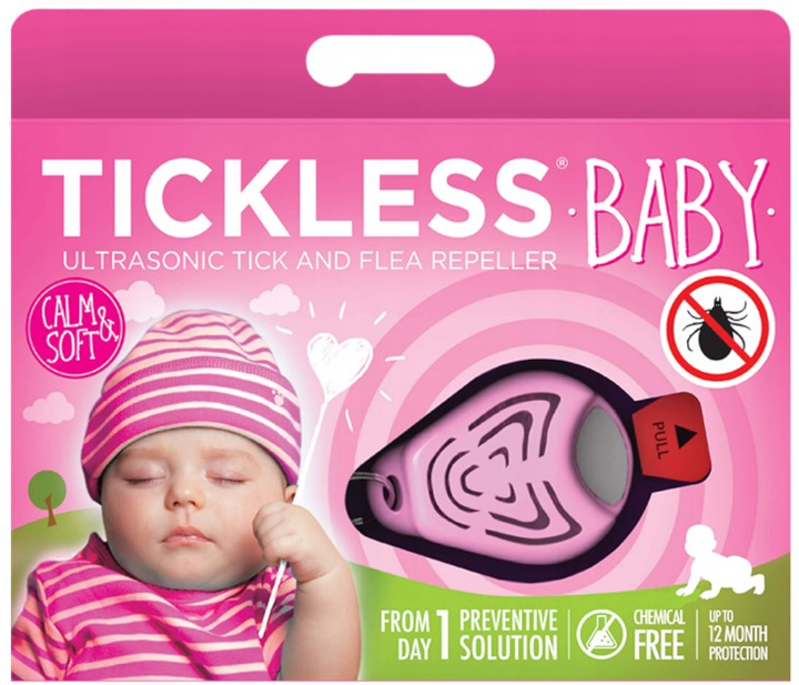 Відлякувач кліщів для дітей Tickless Kid PRO 104P Pink (5999566450013) - зображення 1