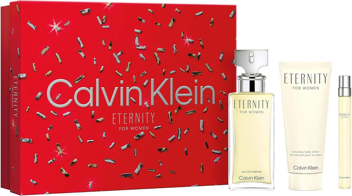 Набір для жінок Calvin Klein Eternity For Women Парфумована вода 100 мл + Парфумована вода 10 мл + Лосьйон для тіла 100 мл (3616304678318) - зображення 1