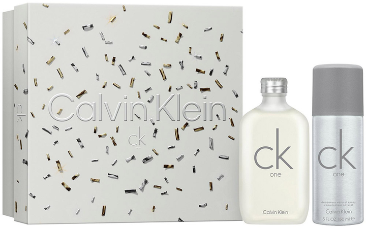 Набір унісекс Calvin Klein CK One Туалетна вода 100 мл + Дезодорант 150 мл (3616304678134) - зображення 1