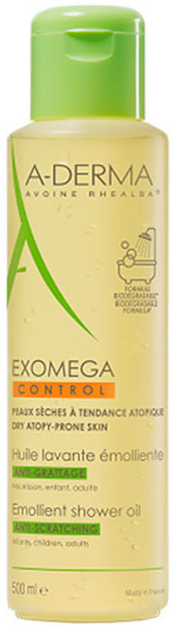 Очищуюча олія для душу A-Derma Exomega Control Emollient Cleansing Oil 500 мл (3282779207928) - зображення 1