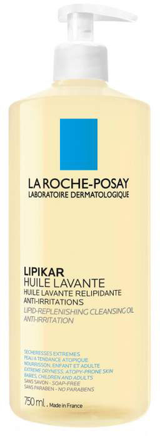 Oczyszczający olejek pod prysznic La Roche-Posay Laboratoire Dermatologique Lipikar 750 ml (3337875656757) - obraz 1